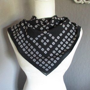 1970s black & white button patchwork scarf